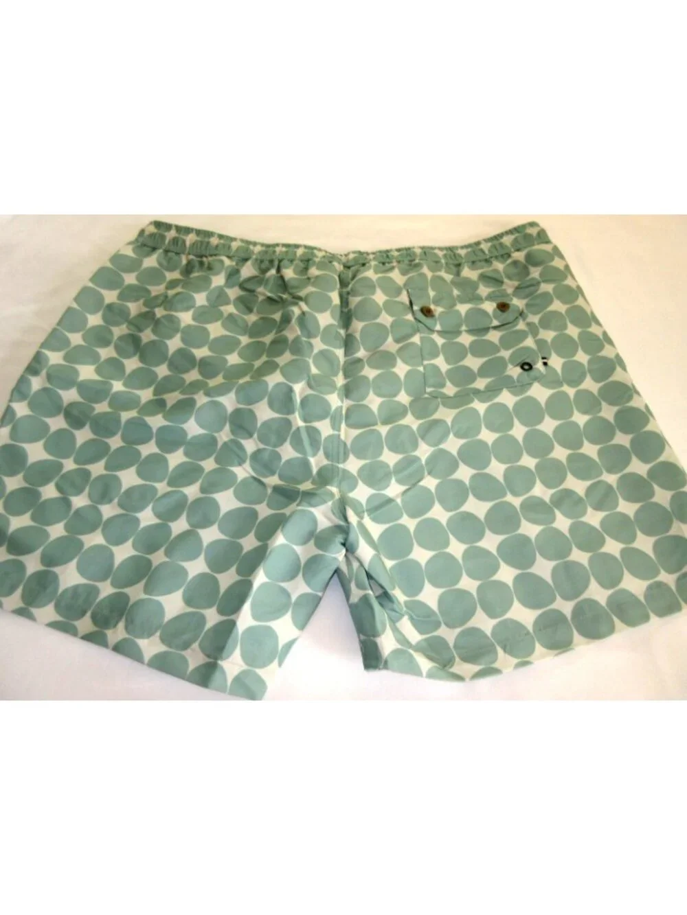Oobe Brand Men's Kona Swim Trunks Stone Ellipse White Green Circles Sizes NWT